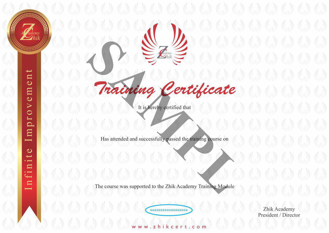 Zhik Academy Certification SAMPLE